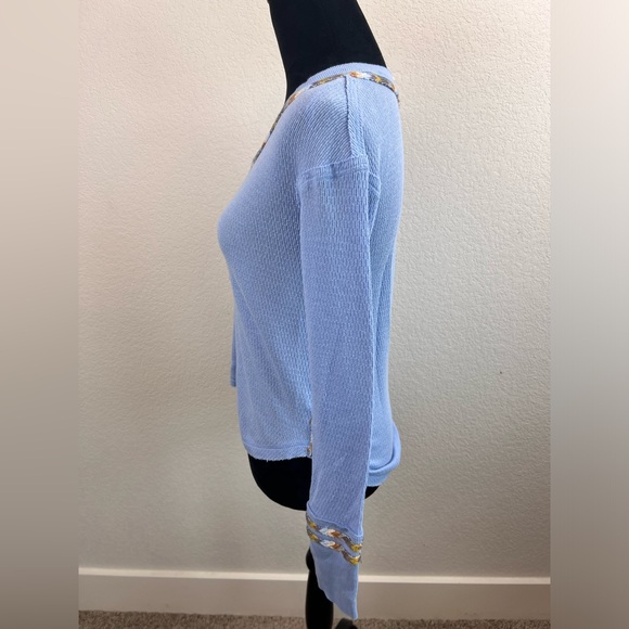 WE THE FREE Rainbow Embroidered Thermal Long Sleeve Top Size XS - Picture 3 of 7